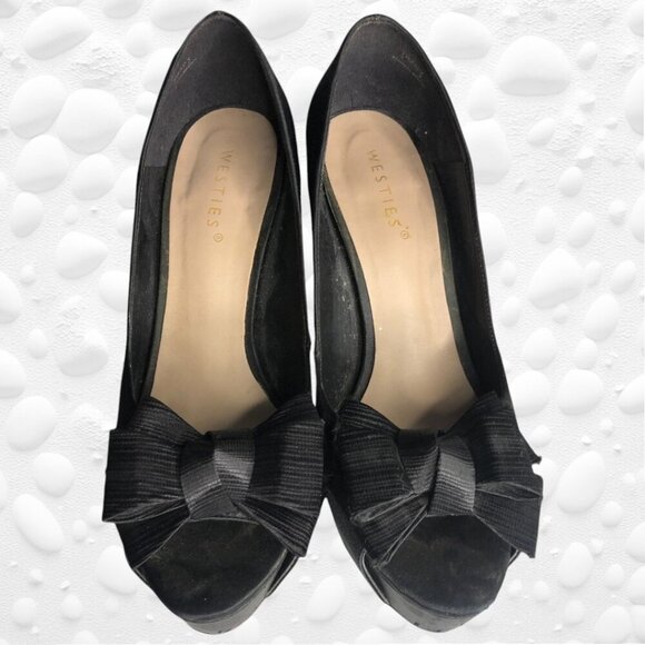 ๐  Westies "Tracy" Black Satin Stilettos - Size 7 ๐  - Picture 2 of 9